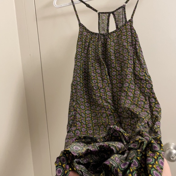 Super Cute Purple And Gold Design Mini Dress - Picture 2 of 5